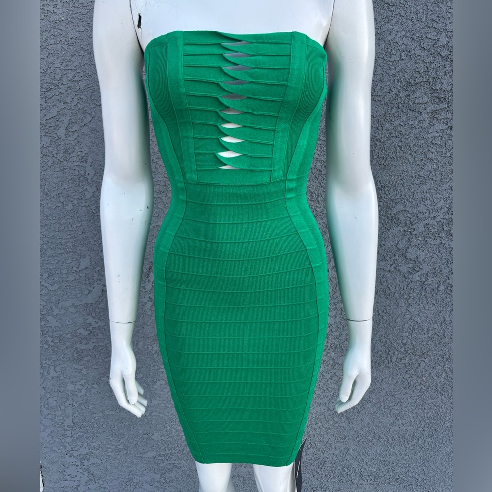 Hera Collection Strapless Green Dress
